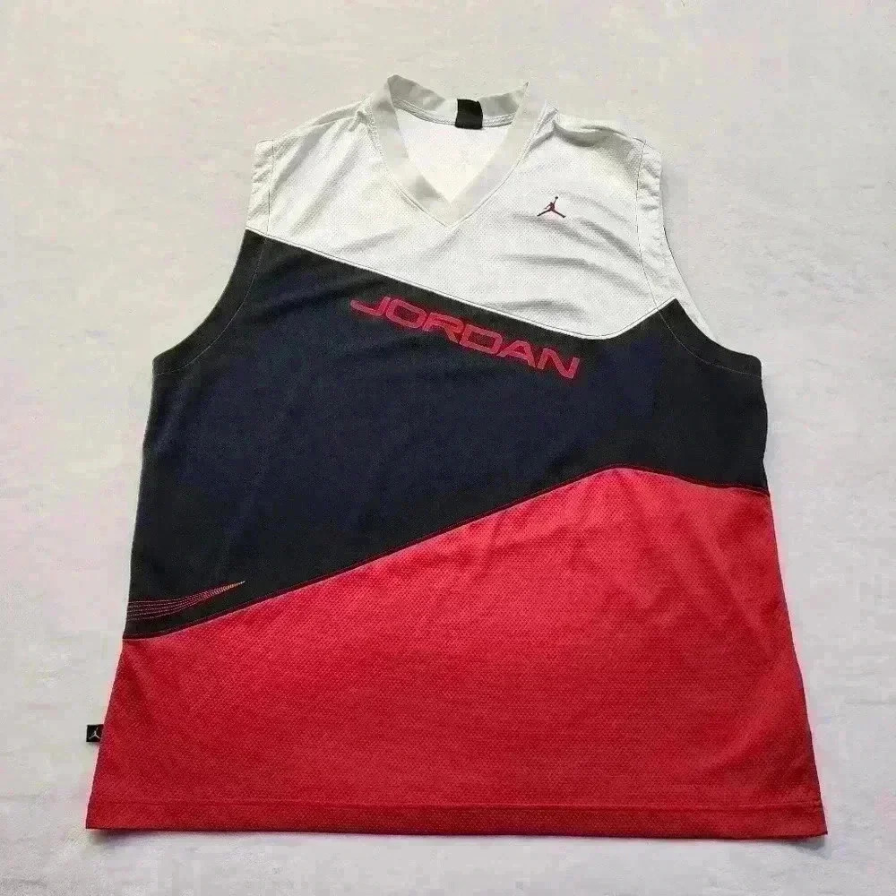 Jordan Men's Black Red Jumpman Basketball Jersey Size XXL
